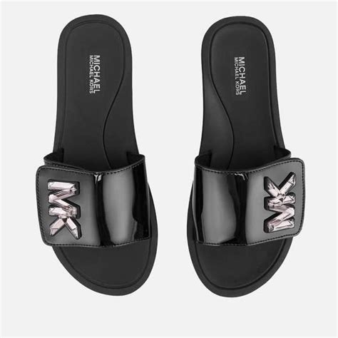 michael kors slides women's|michael kors women's black sandals.